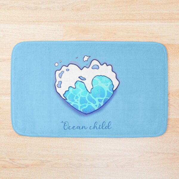 Item preview, Ocean Child Heart Wave Quote Aesthetic Design designed and sold by blue witch art.