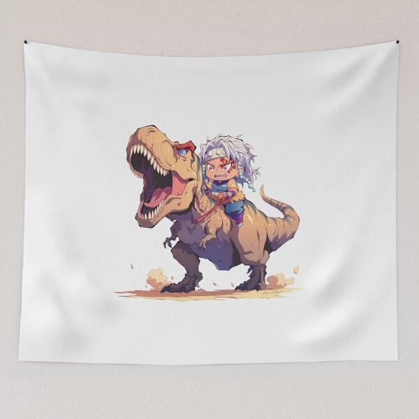 Item preview, Tengen Uzui Demon Slayer Flashy Chibi Dinosaur Adventure designed and sold by Dashsopaner.