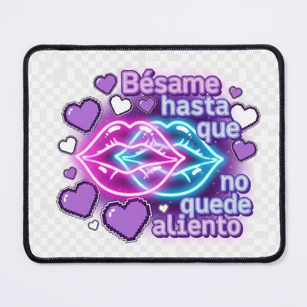 Item preview, Kiss Me Until There's No Breath Left - Retro Neon Double Lips designed and sold by elglotonmusical.