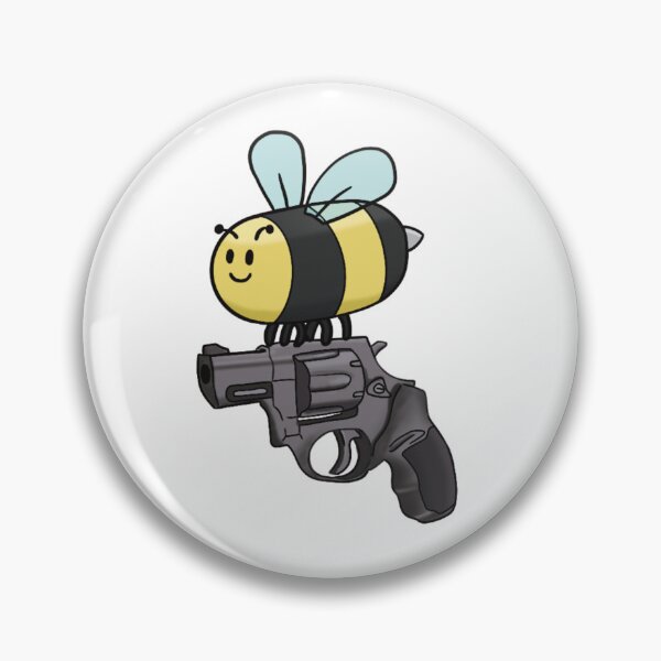 Item preview, Funny Bee With A Gun Cartoon Insect Humor designed and sold by The Soapiest Goat.