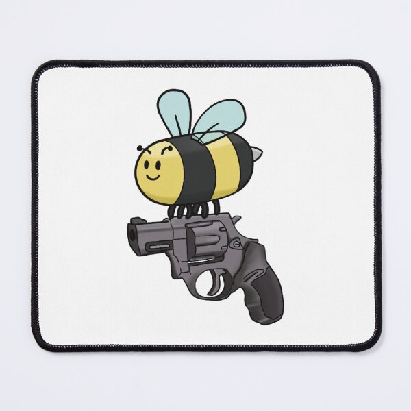 Item preview, Funny Bee With A Gun Cartoon Insect Humor designed and sold by The Soapiest Goat.