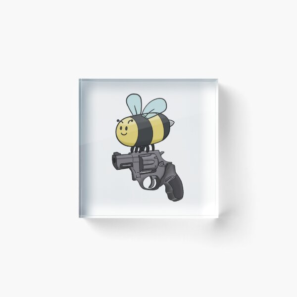 Item preview, Funny Bee With A Gun Cartoon Insect Humor designed and sold by The Soapiest Goat.