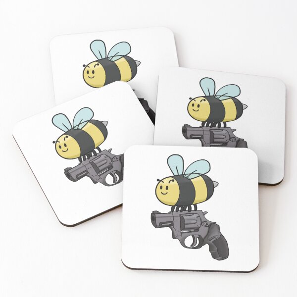 Item preview, Funny Bee With A Gun Cartoon Insect Humor designed and sold by The Soapiest Goat.