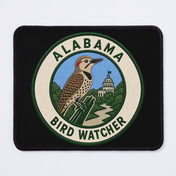 Item preview, Alabama Bird Watcher Northern Flicker Yellowhammer Patch designed and sold by The-Drip-Studio.