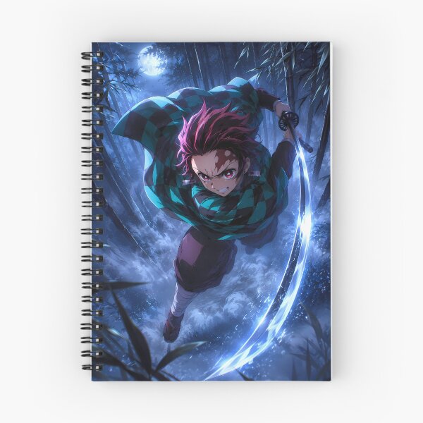 Item preview, Tanjiro Kamado Demon Slayer Moonlit Bamboo Forest Rush designed and sold by Dashsopaner.