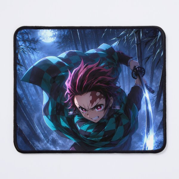Item preview, Tanjiro Kamado Demon Slayer Moonlit Bamboo Forest Rush designed and sold by Dashsopaner.