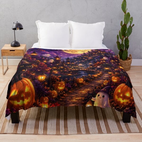 Item preview, Moonlit Halloween Village Fantasy designed and sold by Herodestroyer.
