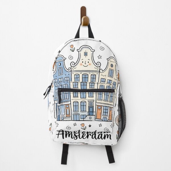 Item preview, Cute Canal Houses Amsterdam Doodle Art designed and sold by RamyGallery.