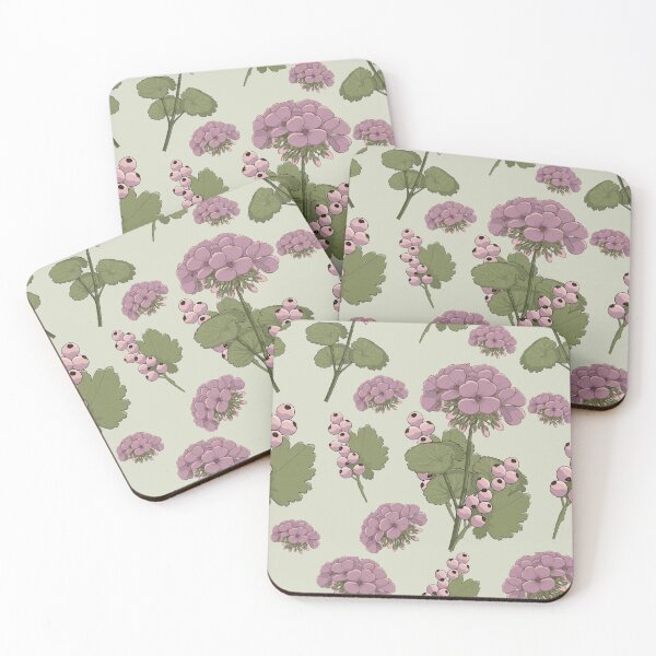 Item preview, Mauve Geranium & Berry Botanical Pattern designed and sold by Zymetryart.