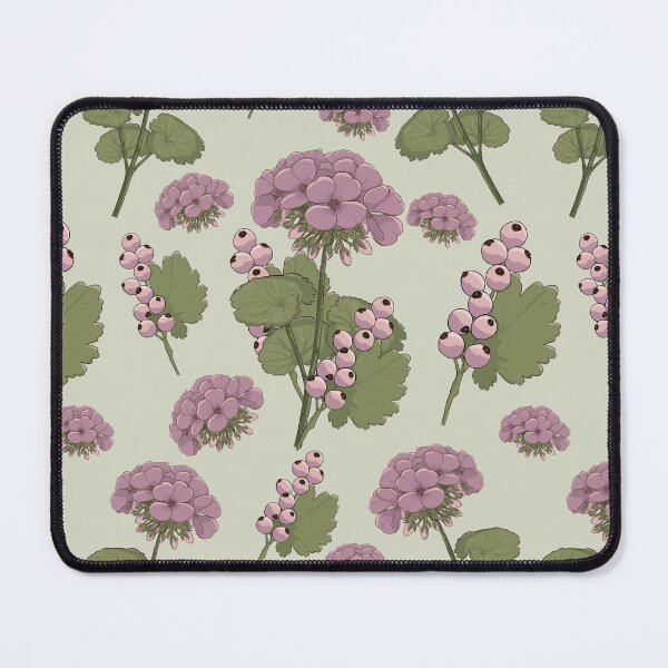 Item preview, Mauve Geranium & Berry Botanical Pattern designed and sold by Zymetryart.