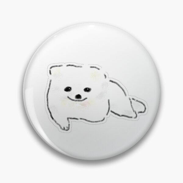 Item preview, Cute Happy Fluffy White Pomeranian designed and sold by raun.draw.