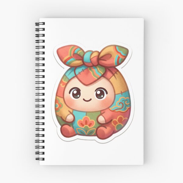 Item preview, Korean Bojagi Patchwork Mascot — Cute Traditional Wrapping Cloth Sticker designed and sold by radou88.
