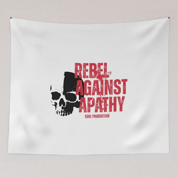 Item preview, Rebel Against Apathy Skull Motivational Punk Statement Design designed and sold by HYPNK.