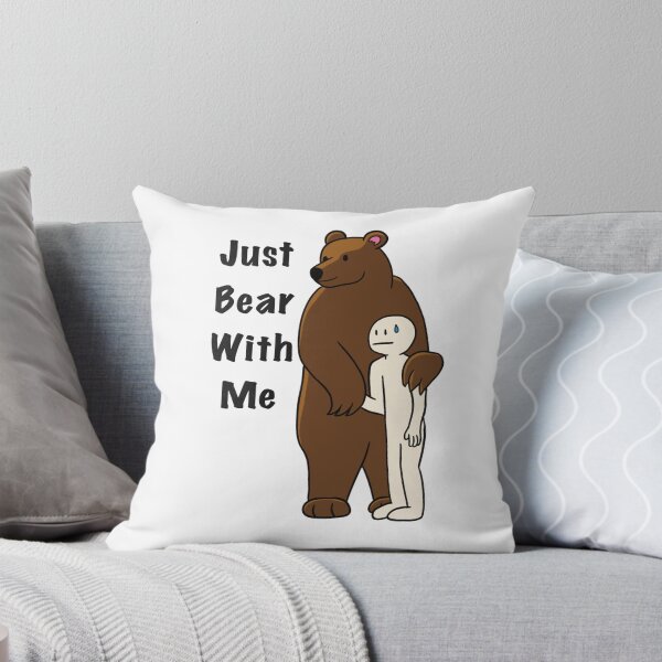 Item preview, Just Bear With Me Funny Pun Grizzly Hug Humor designed and sold by The Soapiest Goat.
