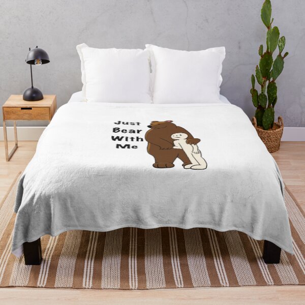Item preview, Just Bear With Me Funny Pun Grizzly Hug Humor designed and sold by The Soapiest Goat.