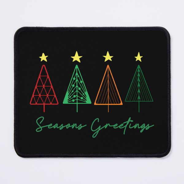 Item preview, Seasons Greetings Minimalist Christmas Trees in color outline designed and sold by FaeryNuff.