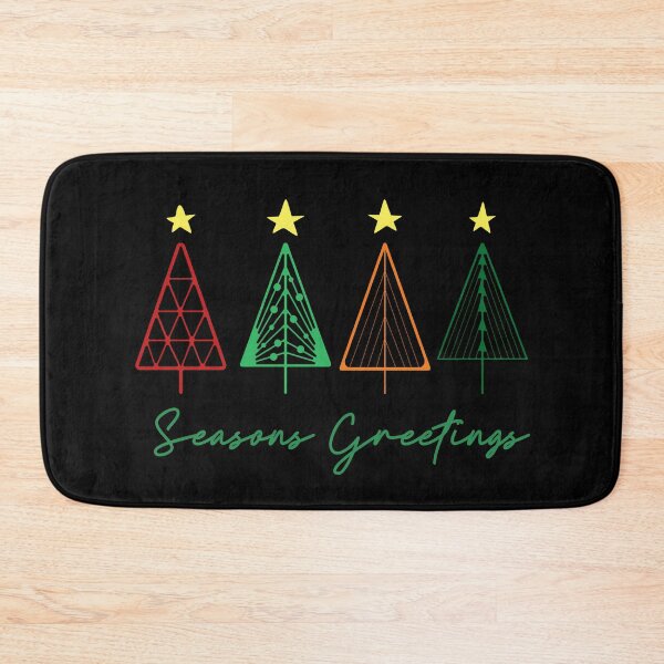 Item preview, Seasons Greetings Minimalist Christmas Trees in color outline designed and sold by FaeryNuff.