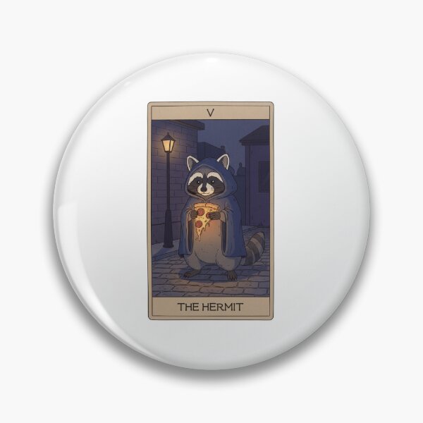Item preview, The Hermit - Raccoons Tarot designed and sold by FestivityFinds.
