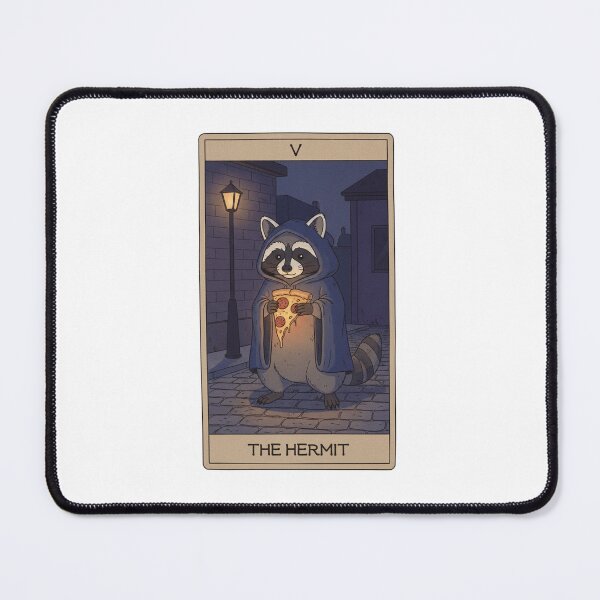 Item preview, The Hermit - Raccoons Tarot designed and sold by FestivityFinds.