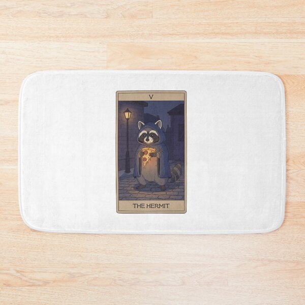 Item preview, The Hermit - Raccoons Tarot designed and sold by FestivityFinds.