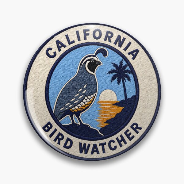 Item preview, California Bird Watcher California Quail Coastal Patch designed and sold by The-Drip-Studio.
