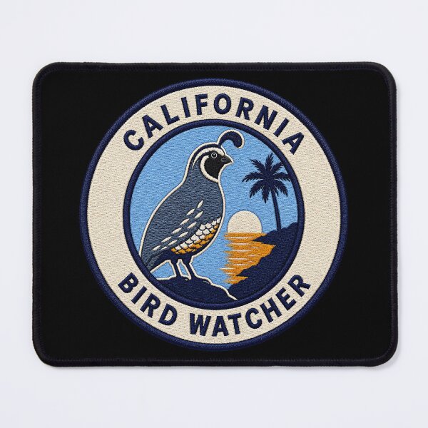 Item preview, California Bird Watcher California Quail Coastal Patch designed and sold by The-Drip-Studio.
