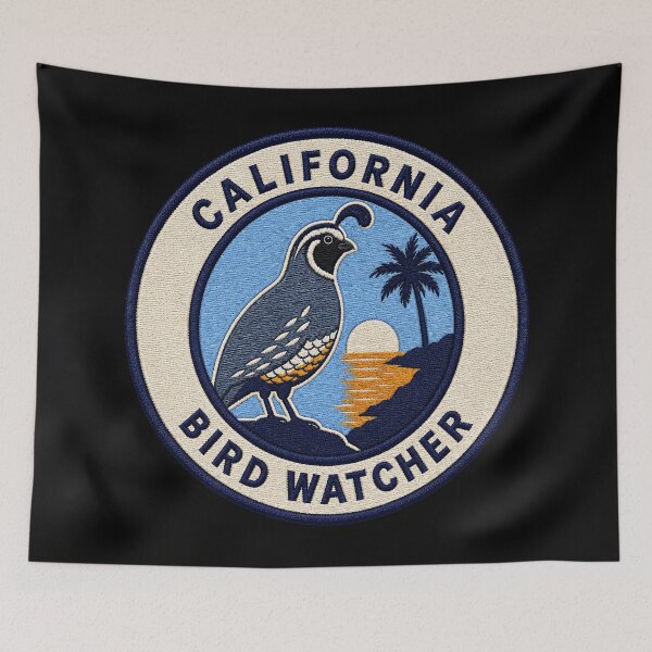 Item preview, California Bird Watcher California Quail Coastal Patch designed and sold by The-Drip-Studio.