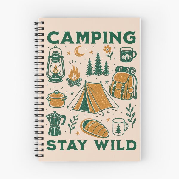 Item preview, Camping Stay Wild Retro Vintage Outdoors Illustration designed and sold by NosandEdgy.
