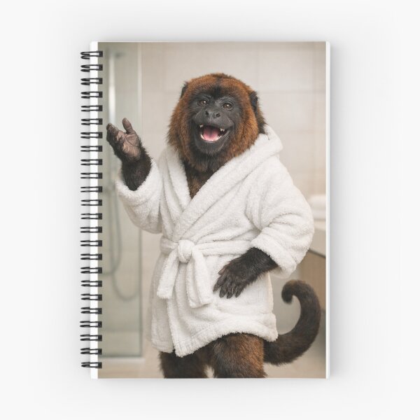 Item preview, Cozy Bathrobe Howler Monkey designed and sold by Sillytoe.