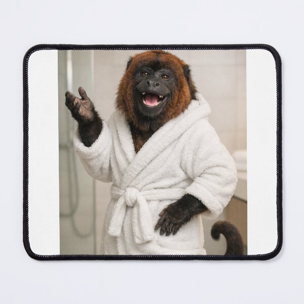 Item preview, Cozy Bathrobe Howler Monkey designed and sold by Sillytoe.