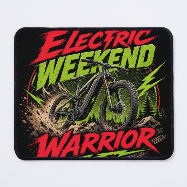 Item preview, Electric Weekend Warrior E‑Bike Adventure Shirt designed and sold by OMNITeeSigns.