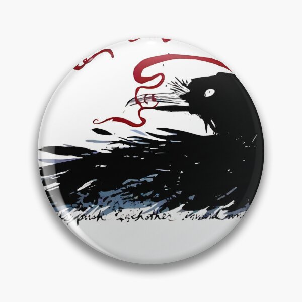 Item preview, Black Silhouette Crow With Dark Red Typography designed and sold by OceanTrace.