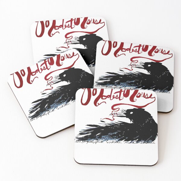 Item preview, Black Silhouette Crow With Dark Red Typography designed and sold by OceanTrace.