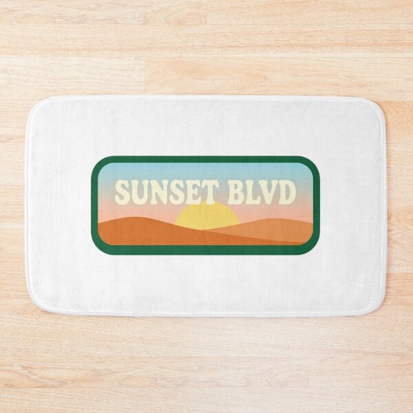 Item preview, Sunset Blvd Retro California Desert Landscape Badge designed and sold by FestivityFinds.