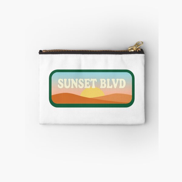 Item preview, Sunset Blvd Retro California Desert Landscape Badge designed and sold by FestivityFinds.