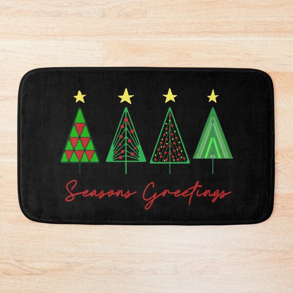 Item preview, Seasons Greetings Minimalist Christmas Trees in color designed and sold by FaeryNuff.