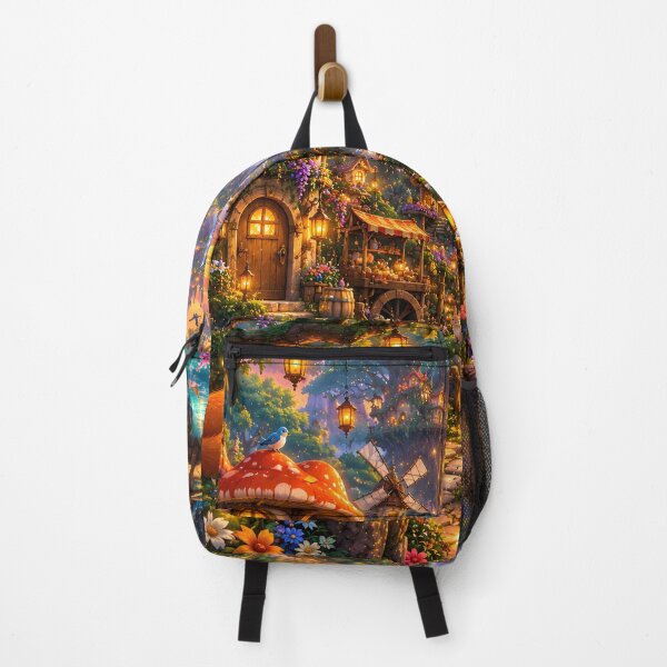 Item preview, Enchanted Mushroom Village With Sleeping Fox designed and sold by Herodestroyer.