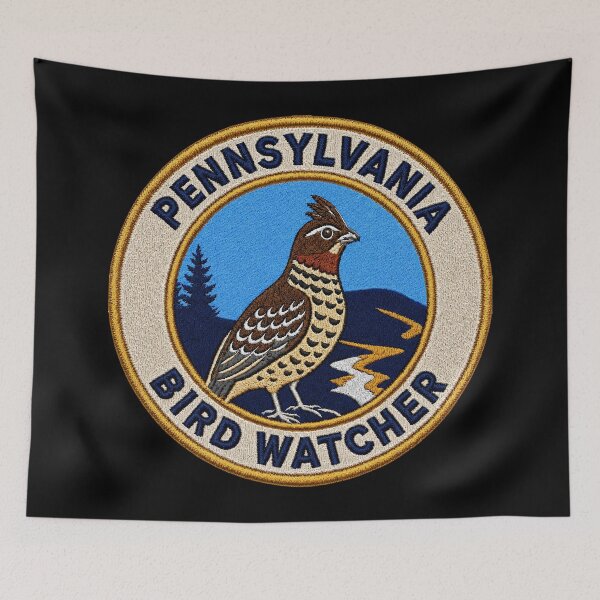 Item preview, Pennsylvania Ruffed Grouse State Bird Vintage Patch designed and sold by The-Drip-Studio.