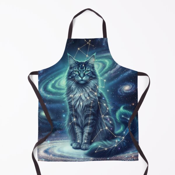 Item preview, Cosmic Norwegian Forest Cat: Aurora Guardian & Northern Star Spirit designed and sold by SOOstudio73.