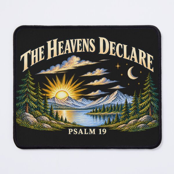 Item preview, The Heavens Declare – Psalm 19 Christian Mountain Scripture Art designed and sold by Dexters Inspiring Creations.