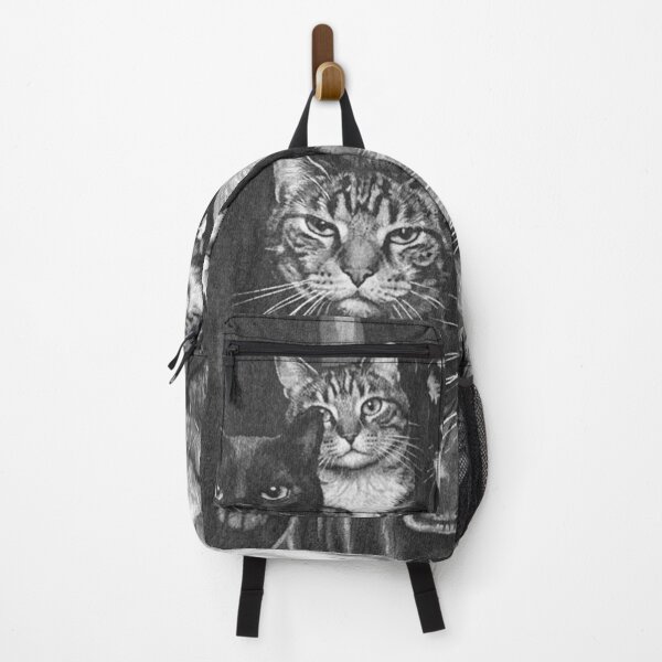 Item preview, Funny Gangster Cat Grayscale designed and sold by aponwao.