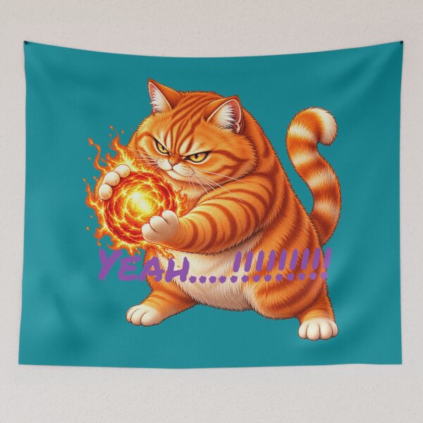 Item preview, Orange Cat with fireball designed and sold by PlengPoomofArts.
