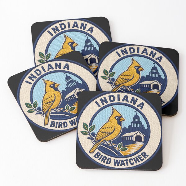 Item preview, Indiana Northern Cardinal Bird Watcher Vintage Patch designed and sold by The-Drip-Studio.