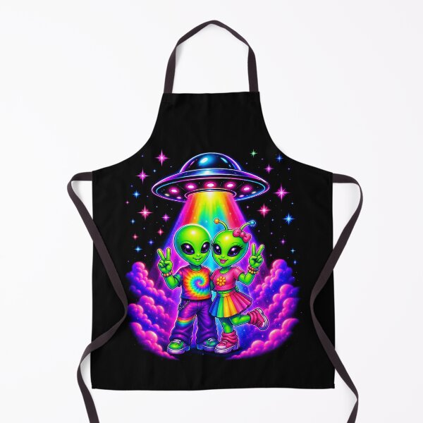 Item preview, UFO Alien Besties in Neon Space designed and sold by Victor Shadehorn.