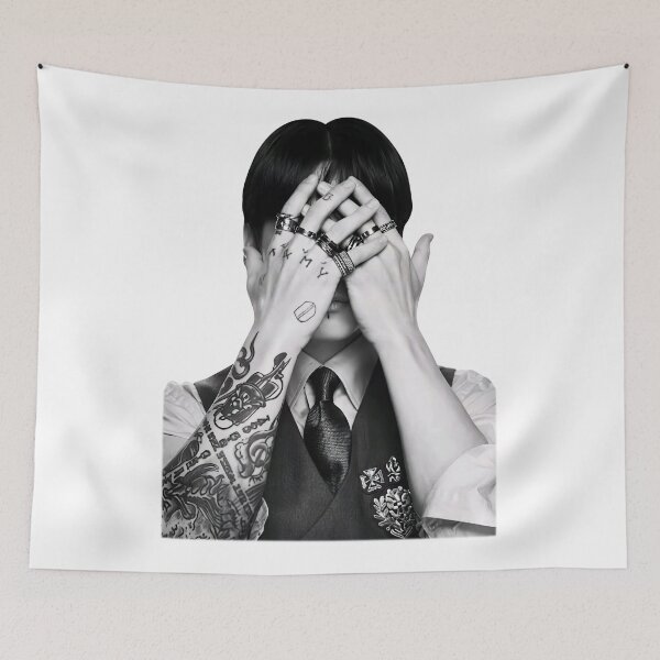 Item preview, Kpop Idol Tattoo Hands Korean Music Fan Graphic T-Shirt designed and sold by egabilo.