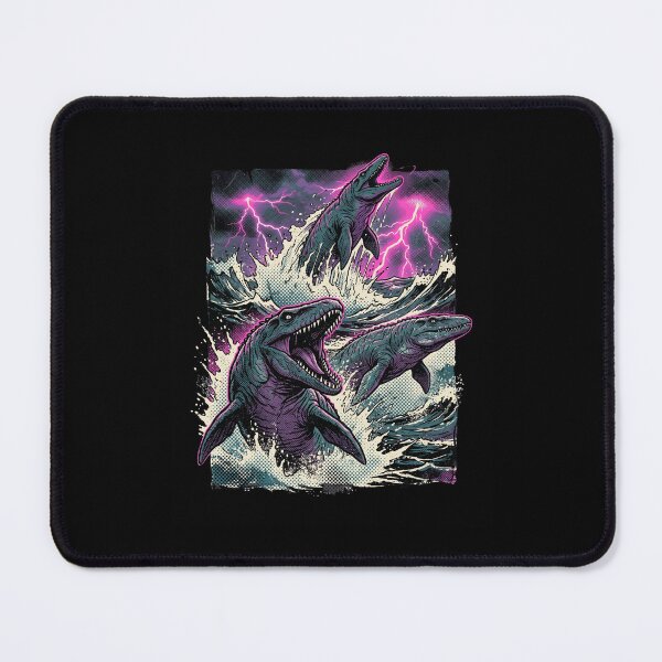 Item preview, Prehistoric Mosasaur Sea Monster Lightning Storm designed and sold by snowry.
