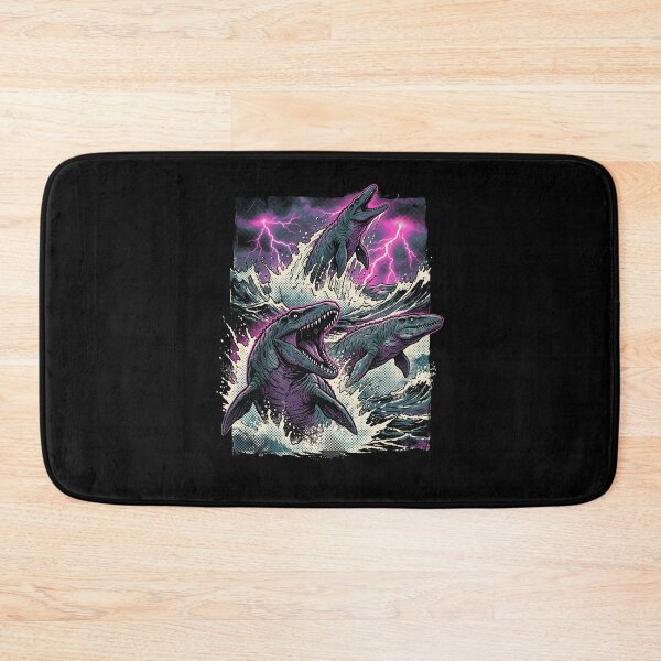 Item preview, Prehistoric Mosasaur Sea Monster Lightning Storm designed and sold by snowry.