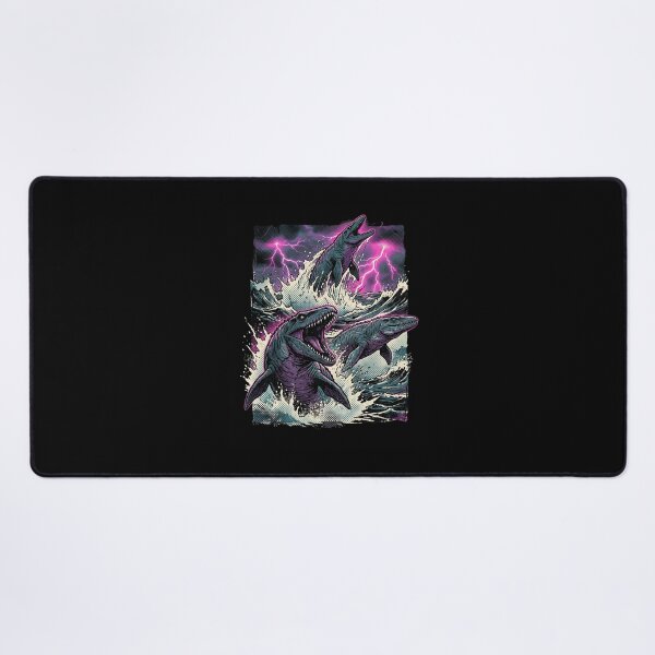 Item preview, Prehistoric Mosasaur Sea Monster Lightning Storm designed and sold by snowry.