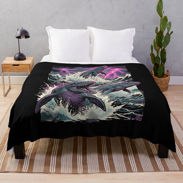 Item preview, Prehistoric Mosasaur Sea Monster Lightning Storm designed and sold by snowry.