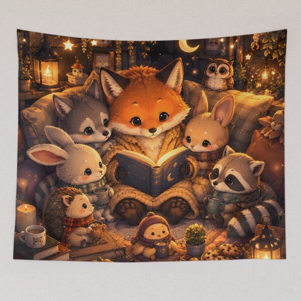 Item preview, Cozy Fox Reading Story To Woodland Friends designed and sold by Herodestroyer.